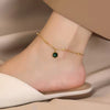 Green Stone Charm Anklet