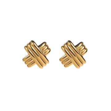 Twist C Shaped Stud Earring