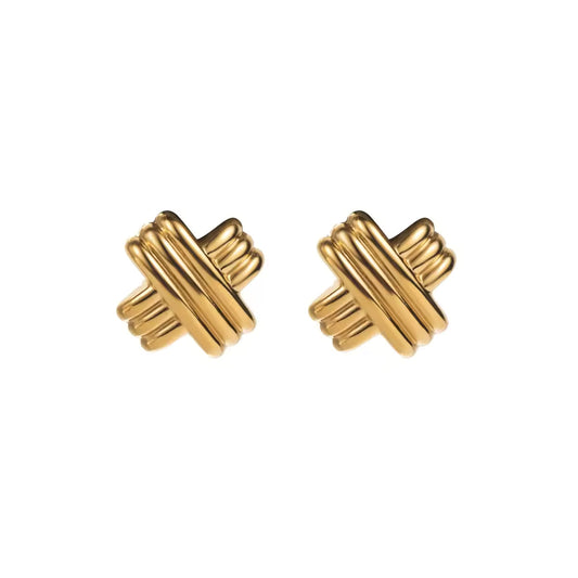 Twist C Shaped Stud Earring