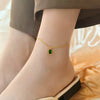 Green Crystal Charm Anklet