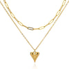 Double Chain Heart Necklace