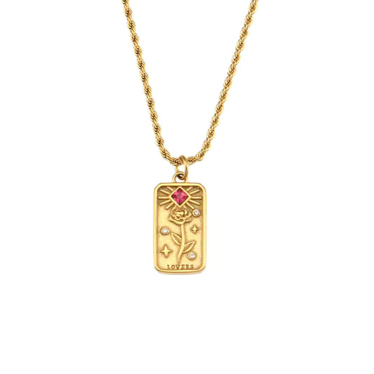 3D Style Tarot Pendant Necklace