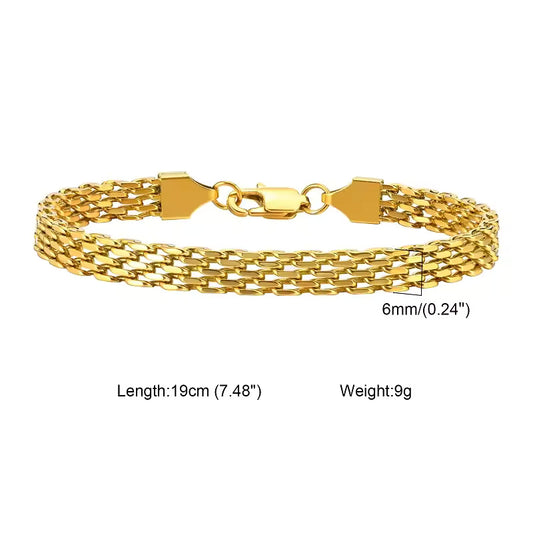 Mesh Link Chain Band Bracelet