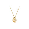 Oval Water Drop Pendant Necklace