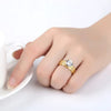 2024 Single Row Rhinestone Ring