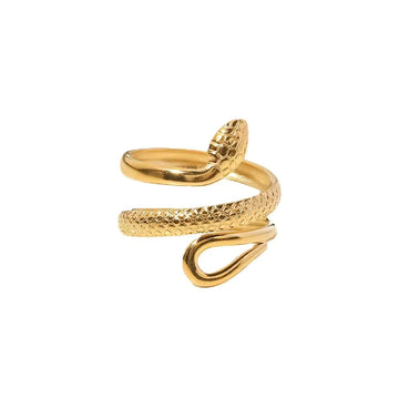 Snake Design Layer 18K Gold Plated Ring