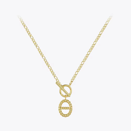 Twist Theta Pendant Necklace