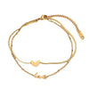 Double Chains Heart Anklet