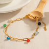 Natural Stone Colorfast Anklet