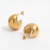 PVD Gold Plated Hollow Chunky Earrings