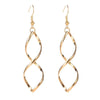 Beautiful Twisting Infinity Gold Earrings