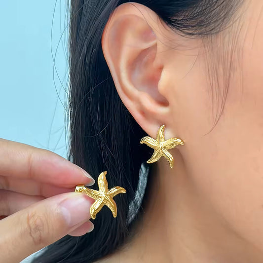 Nouvelles boucles d'oreilles en forme d'étoile de mer pour les vacances d'été