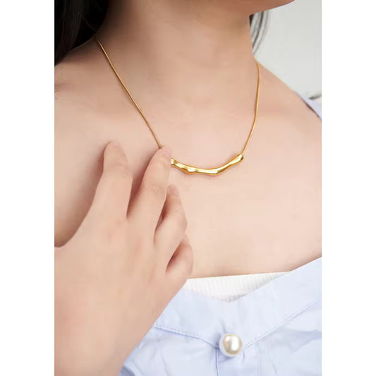 Irregular Bamboo Shape Necklace