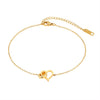 Zircon Rhinestone Heart Anklet