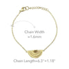 Bracelet pendentif demi-cercle