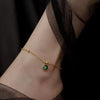 Green Stone Charm Anklet