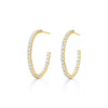 Cubic Zirconia 14K Gold Plated Hoop Earrings