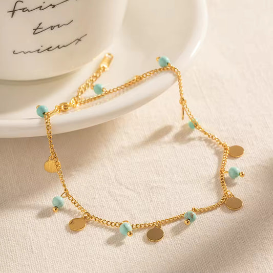 Natural Turquoise Anklet