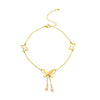 Butterfly Zircon Tassel Anklet