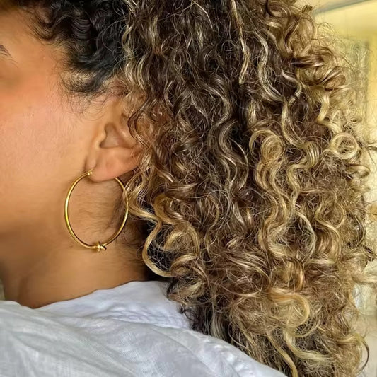 Chunky Waterproof Designer Hoop Earrings