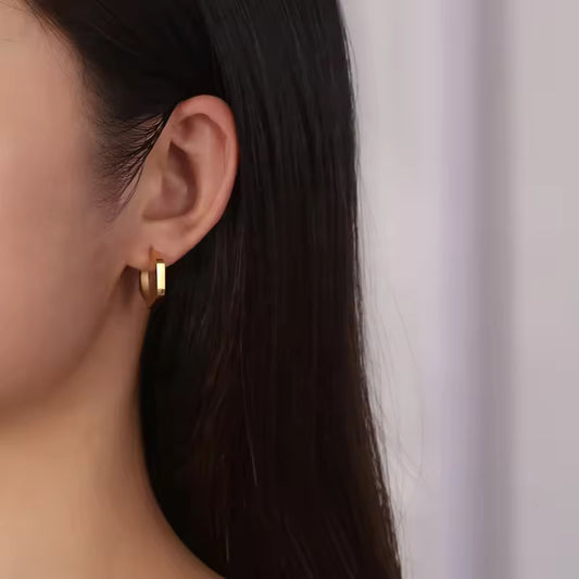 Hexagon Hoop Earrings