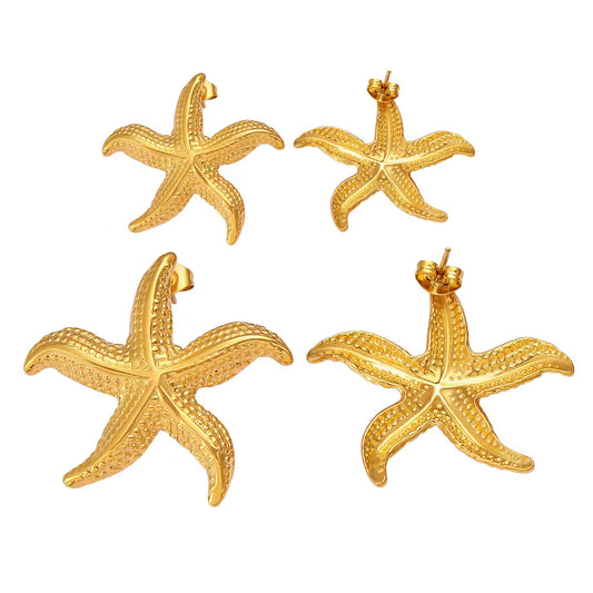 New Summer Holiday Sea Starfish Shaped Earrings