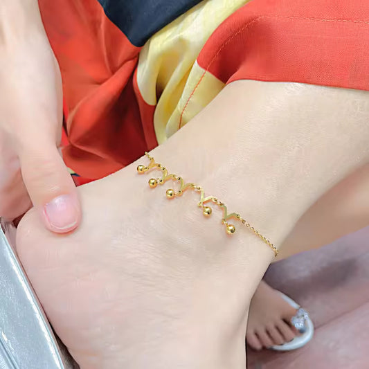 Y Shaped Tassel Anklet