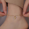 Bead Link Chain Charm Anklet