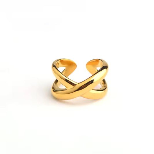 Designer Stacking X Open Ring