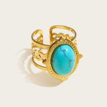 Turquoise Malachite Lapis Aesthetic Ring