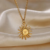 Creative Vintage Sun Pendant Necklace