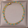 Blue Beads Double Layer Anklet