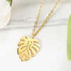 Summer Palm Leaf Necklace