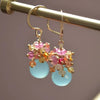 Aqua Chalcedony Clusters Earrings