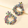 Elegant Colorful Rhinestone Big Earring