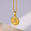 Star Disc Pendant Necklace