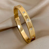 Trendy Charm Zirconia Cuff Bangle Bracelet