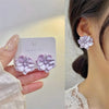 Acrylic Camellia Girl Stud Earring