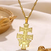 Collier ras du cou avec breloque crucifix pour rappeur