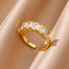 Aesthetic Zircon Oval Ring