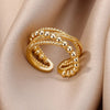 Twist Bead Shape Ring