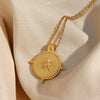 Collier pendentif boussole solaire antique