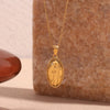 Elliptical Coconut Palm Pendant Necklace