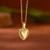 Vintage Glossy Heart Pendant Necklace