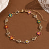 Kinitial Daisy Flower Anklet