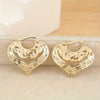 Vintage Ethnic Hand Carved Heart Shaped Earring