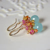 Aqua Chalcedony Clusters Earrings