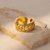 Zircon Wedding Double Link Ring