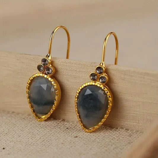 Exquisite Gold Water Drop Earring