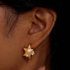 Star Shape with Pearl Stud Earring